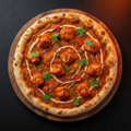 Chicken Tikka Masala Pizza - Rich tikka sauce on naan